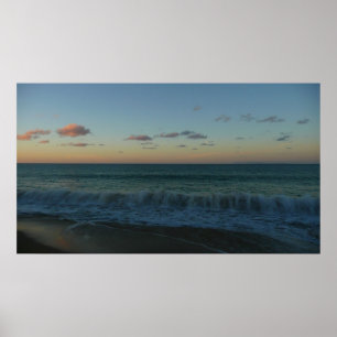 Poster Ondas caindo na paisagem de Sunset Beach