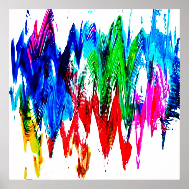 Poster Ondas coloridas (Frente)