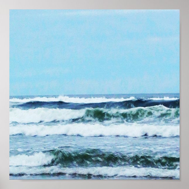 Poster Ondas costeiras do Oregon (Frente)
