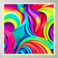 Ondas de Abstrato vibrantes em cores dinâmicas