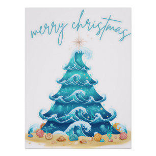 Póster ondas de natal