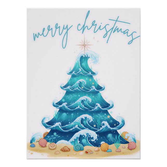Póster ondas de natal (Frente)