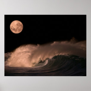 Poster Ondas de tempestade do Pacífico Costa norte de O