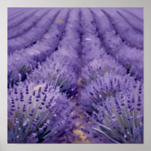 Poster Ondas de Violeta: Um Estudo Impressionista do Sol