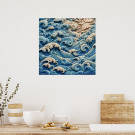 Poster Ondas do Oceano