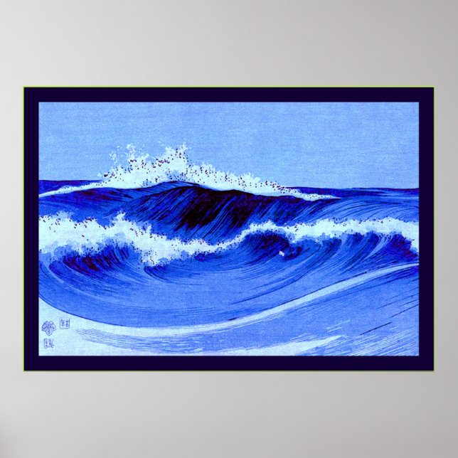 Poster Ondas do Oceano (Frente)