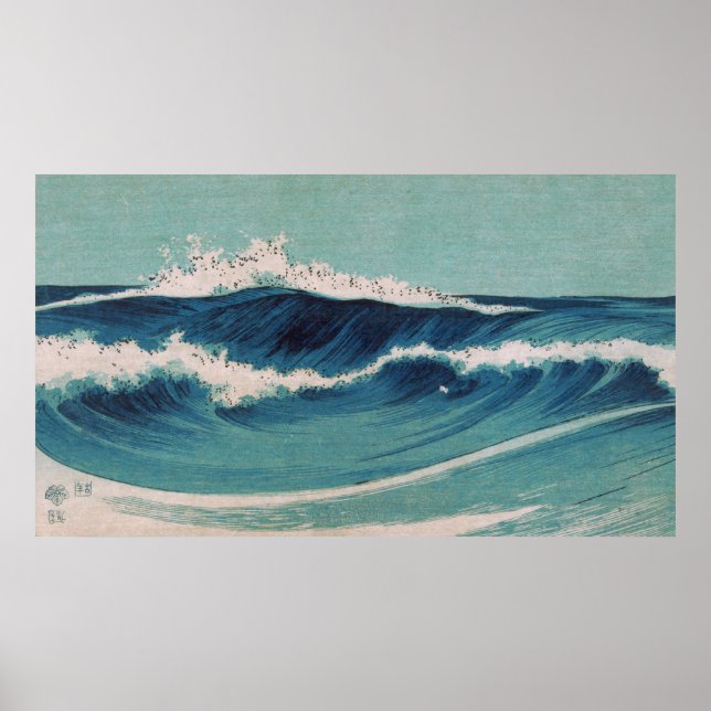 Póster Ondas do Oceano - Uehara Konen (Frente)