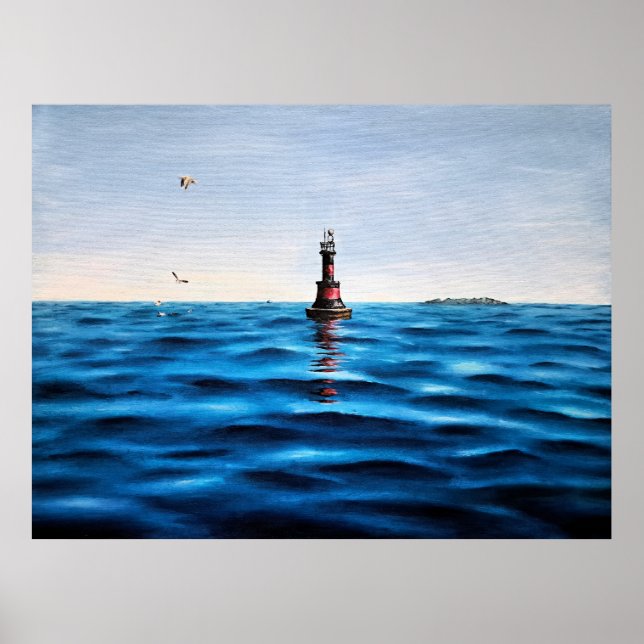 Poster Ondas do Sinton Mágico Marítimo do Mar Adriático (Frente)