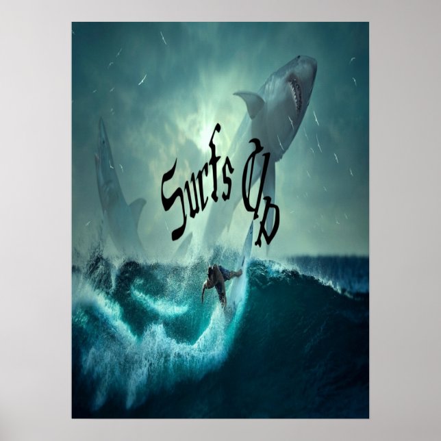 Poster Ondas dos Garotos de Surfe da Califórnia (Frente)