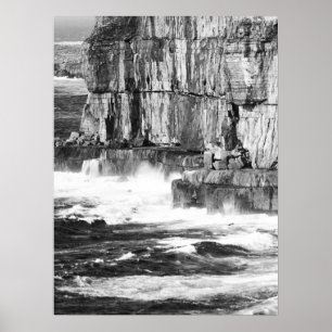 Poster Ondas e pedras - B&W 2