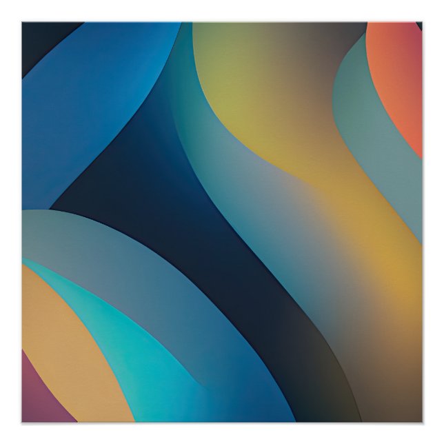 Póster Ondas e ventos abstrato 29 (Frente)