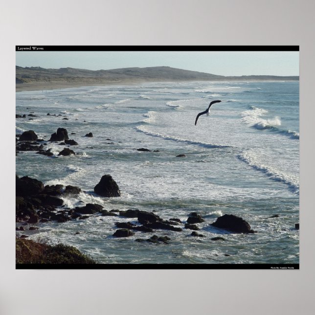 Póster Ondas em camadas (Frente)