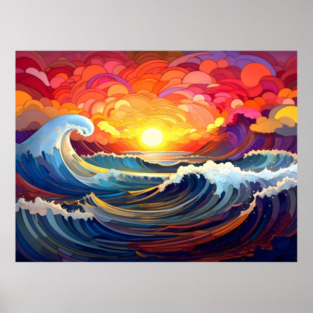 Poster Ondas Épicas 1 (Frente)