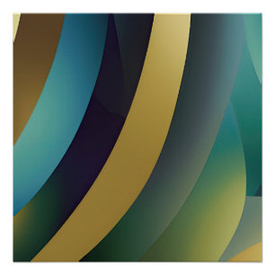 Póster Ondas Fracionadas de Capa abstrato 30