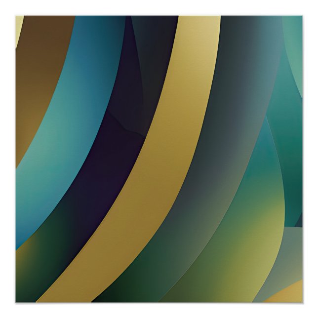 Póster Ondas Fracionadas de Capa abstrato 30 (Frente)