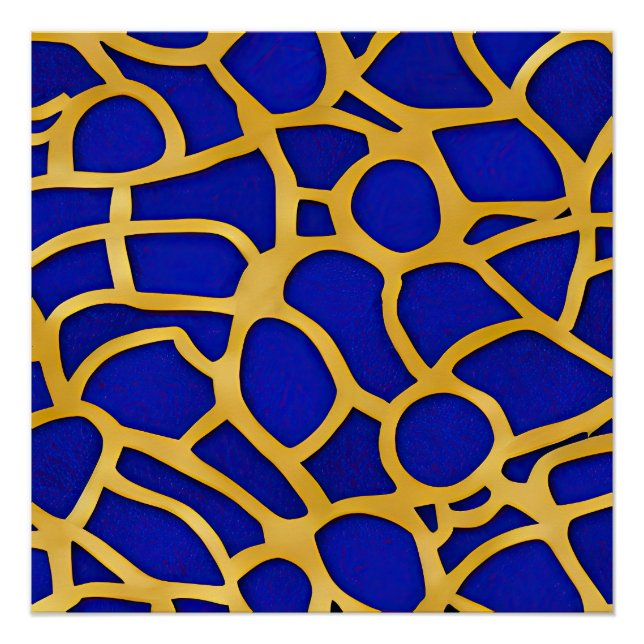 Póster Ondas Fracionadas de Capa de abstrato 11 (Frente)