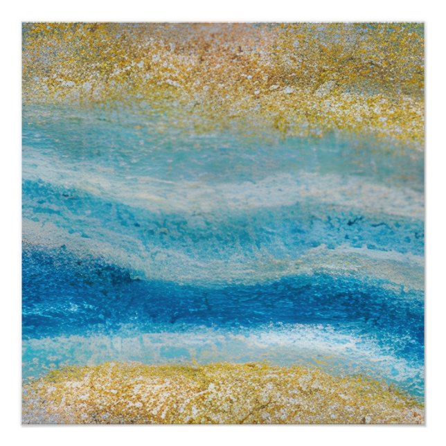 Póster Ondas Fraturadas de Capa de abstrato 22 Sombra Inf (Frente)