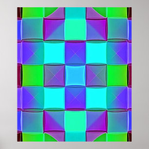 Poster Ondas Geométricas de Luz Vibradas