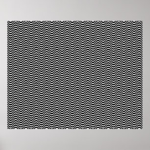 Póster Ondas horizontais 01 preto e branco da arte Op