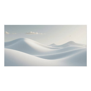 Póster Ondas Infinitas de Neve – Dunas Mínimas de Inverno