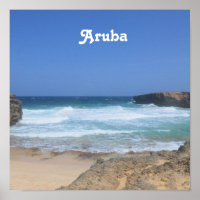 Ondas maravilhosas que caem em Aruba