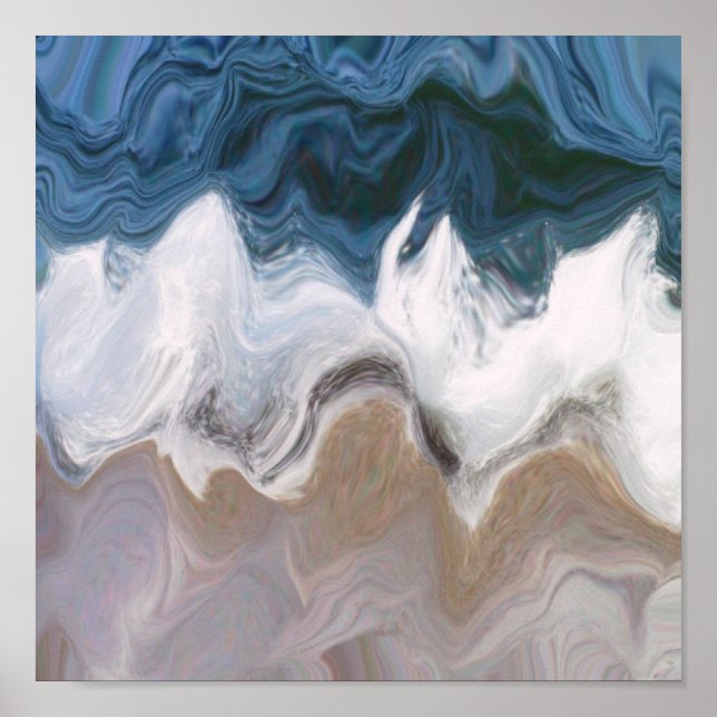 Póster ondas na praia (Frente)