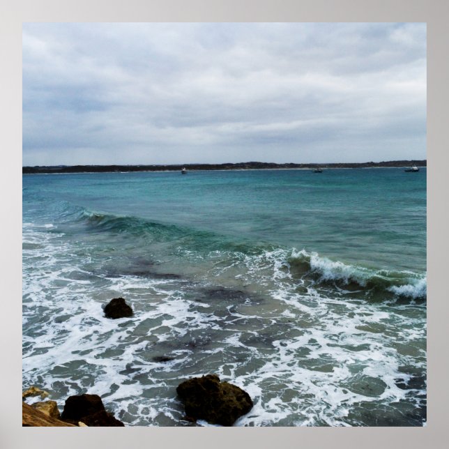 Poster Ondas No Oceano, (Frente)