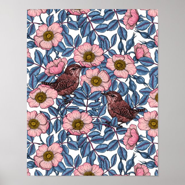 Poster Ondas nos rosas (Frente)