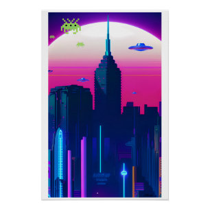 Póster Ondas Noturnas e Vapor Daze