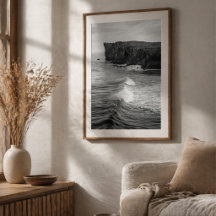 Ondas Oceânicas Piscando Contra Clipes Costeiros R