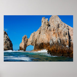 Póster Ondas que espirram na praia