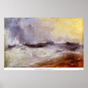 Póster Ondas que quebram contra o vento por Joseph Turner