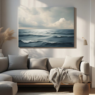 Poster Ondas Serenas do Oceano Paisagem Marinha Natureza