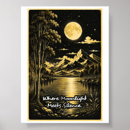 Poster Onde a Luz da Lua Encontra a Serenidade Noturna