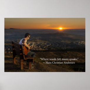 Poster Onde a música da falha das palavras fala