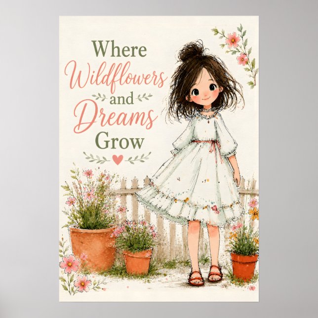 Poster Onde Crescem Flores Silvestres E Sonhos (Frente)