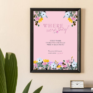 Poster Onde Eles Estavam O Chá de panela Rosa De Flor Sel
