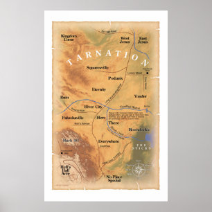 Póster Onde em Tarnation? (Mapa engraçado)