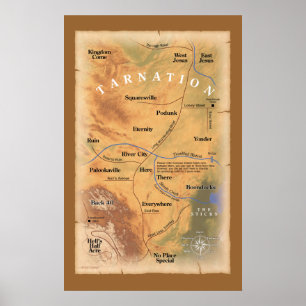 Póster Onde em Tarnation? (Mapa engraçado)