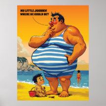 Onde está meu pequeno Johnny, Homem Gordo na Praia