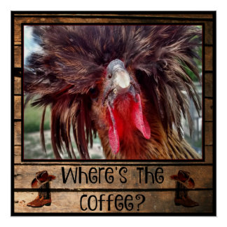 Póster Onde está o café com frango polonês?
