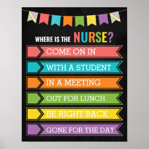 Poster Onde está o Sinal de Enfermeira da Escola