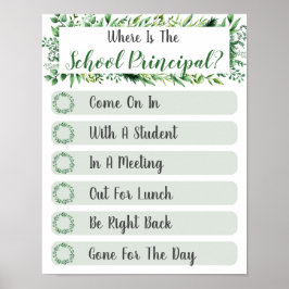 Poster Onde está o Sinal de Porta do Gabinete Principal