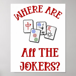 Poster Onde Estão Todos Os Jokers Engraçados Mahjong?