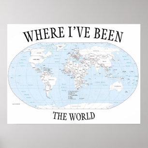 Poster Onde eu estive no mundo, mapa ilusório