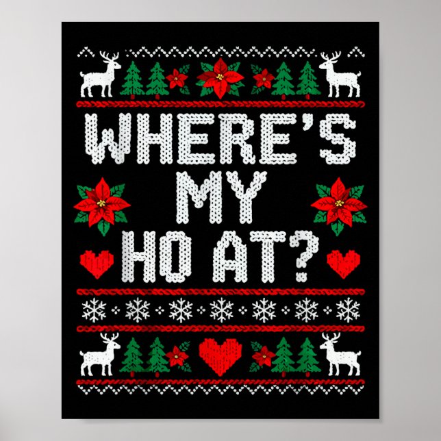 Poster Onde Minhas Parceiras Estão Presente De Natal Feio (Frente)