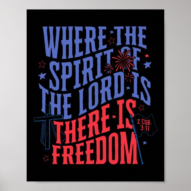 Poster Onde O Espírito Do Senhor Existe Liberdade 4 (Frente)