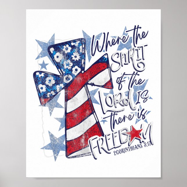 Poster Onde O Espírito Do Senhor Existe Liberdade 4 (Frente)