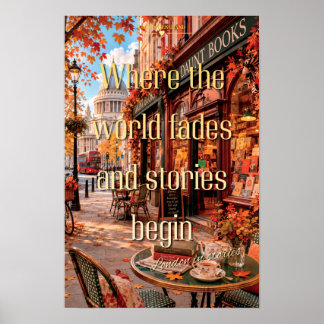 Poster Onde o Mundo Desvanece Londres Daunt Books Arte de