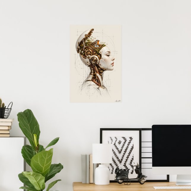 Poster Onde os Pensamentos Aninham (Escritório em casa)